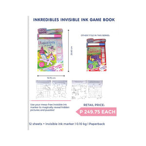 Inkredibles Invisible Ink Game Book - Roarsome Dinosaurs